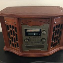 Vinyl Record Player TURNTABLE CD CASSETTE AUX RADIO