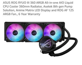 ASUS ROG Ryuo III 360 ARGB AIO CPU Cooler