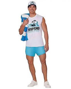 Spirit Halloween Adult Pool Boy Costume Kit