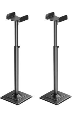 Pair of Height Adjustable Speaker Stands