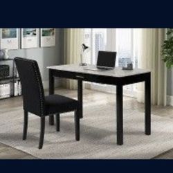 Brand New Desk & Chair White Faux Marble Top  Chair Black Fabric $250 FREE LOCAL DELIVERY & SET UP ONLINE SALES & SMALL SHOWROOM NOT ALL ITEMS ON DISP