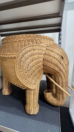 Rare wicker elephant table