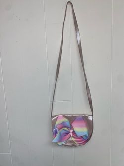 Girls Crossbody Purse with Rainbow Bow