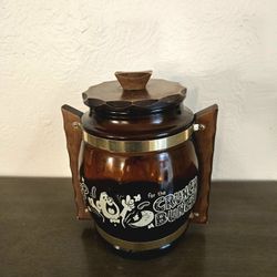 MCM Siesta Ware Amber Glass Crunch Bunch Cookie Snack Treat Jar