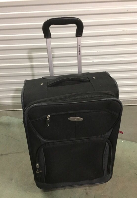Small compact black Samsonite carry on suitcase / luggage