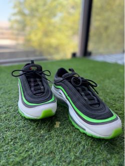 Nike Air Max 97 GS Black Bright Green Volt Youth Size 7Y