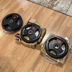 NEW 210 Pound 2” Olympic Rubber Weight Plate Set