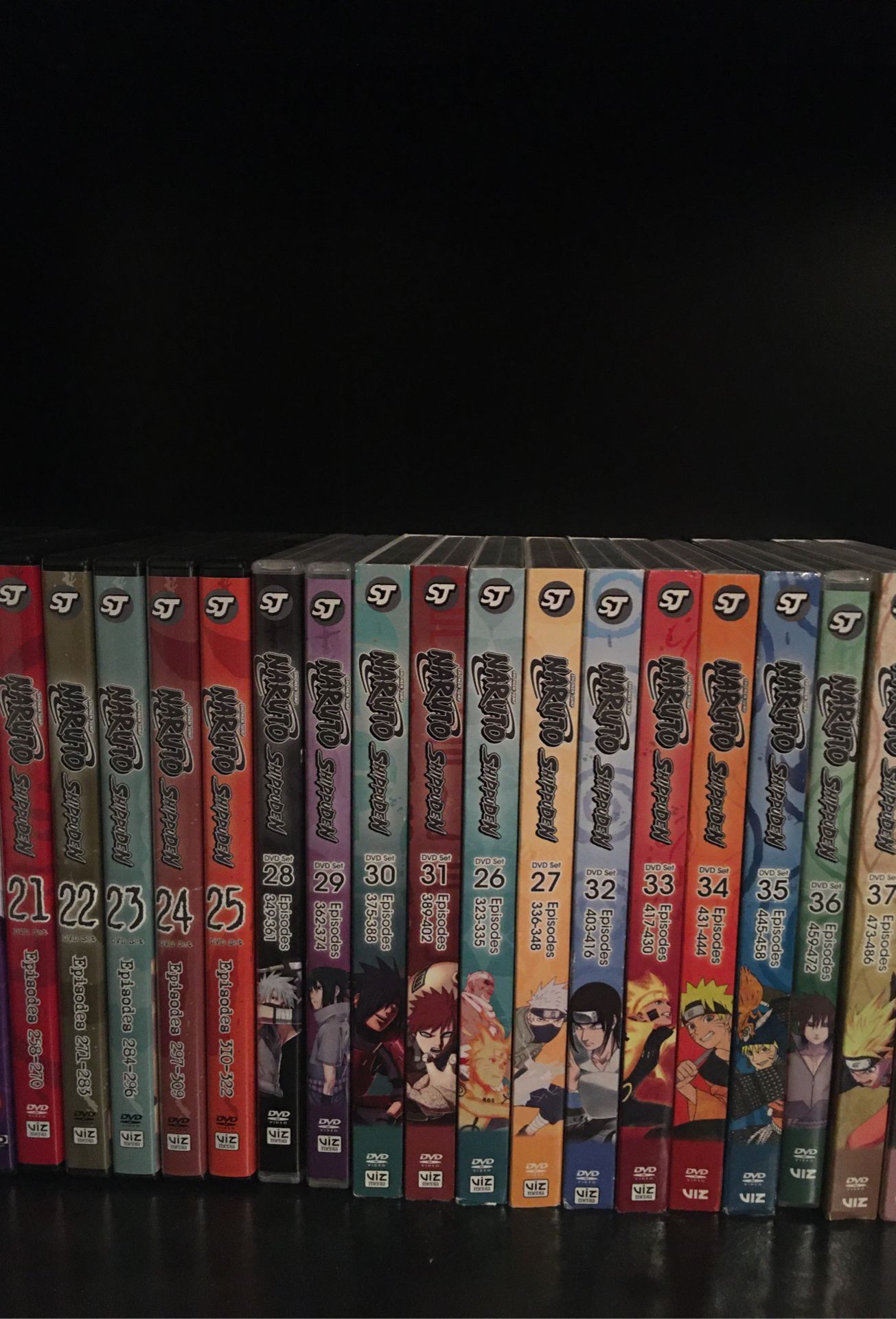 Naruto Shippuden dvd set 21-37