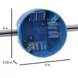 Carlon 4-inch, 20 cu. in. PVC new work electrical ceiling box with an adjustable hanger bar. 