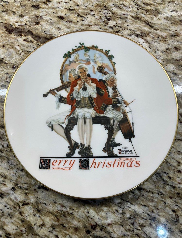 1984 Norman Rockwell Merry Christmas Plate
