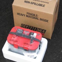 OPTIMA AGM HIGH PERFORMANCE 12VOLT AUTOMOTIVE BATTERIES BRAND NEW IN SEALED BOX