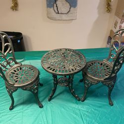 Wrought Iron Table And Chairs For Big Dolls