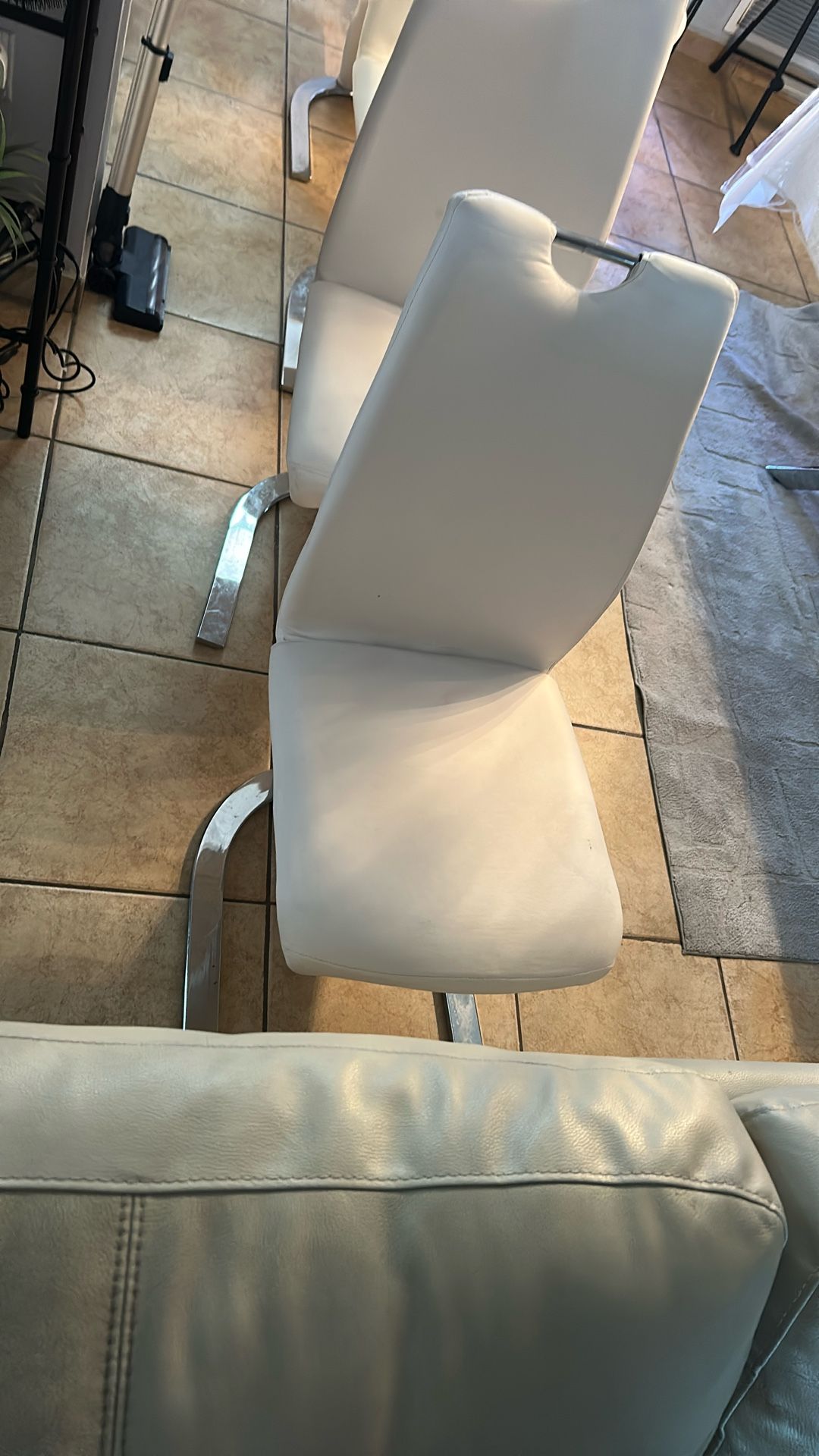 Chairs Modern White 5 Pieces