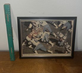 Dallas Cowboys Tony Dorset Magazine Print Ad Frame 