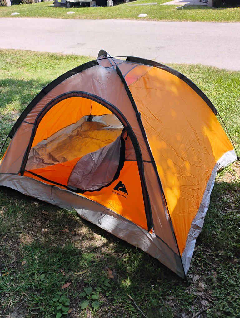 2 Person Orange Dome Tent 