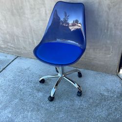 Blue Acrylic Desk Chair 