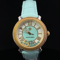 Judith Ripka Odyssey Floating Heart Diamonique Charm Watch