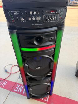 Max Power 15” Bluetooth Party Speaker w/ Android Touchscreen & Karaoke – Tested