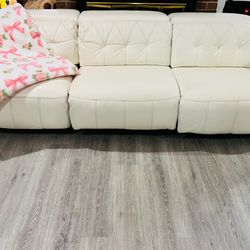 White Leather Sofa