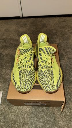 Size 9 Adidas Yeezy 350 V2  “Yellow  Zebra”