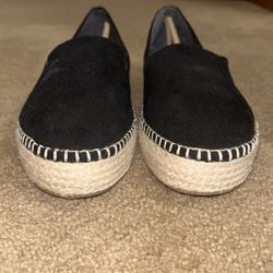 Black Sunray Espadrille Slip On Shoes