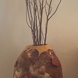 Mix Media Standing Art piece W Tripod Display Stand From Coconut Grove Art festival Circa 1989