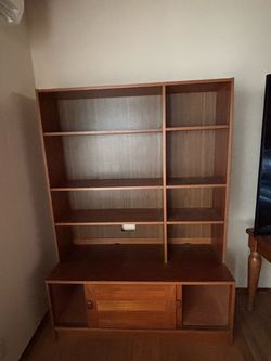 Vintage Mid Century Modern Danish Teak Wall Unit / Bookcase – Made in Denmark