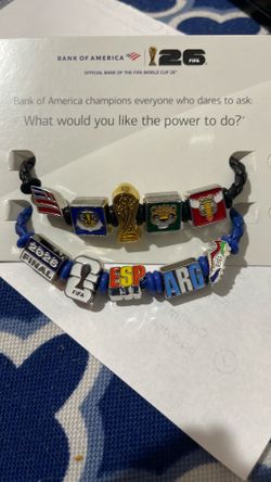 2 Size S Bank Of America 2026 FIFA World Cup Charm Black Bracelet NYC Exclusive