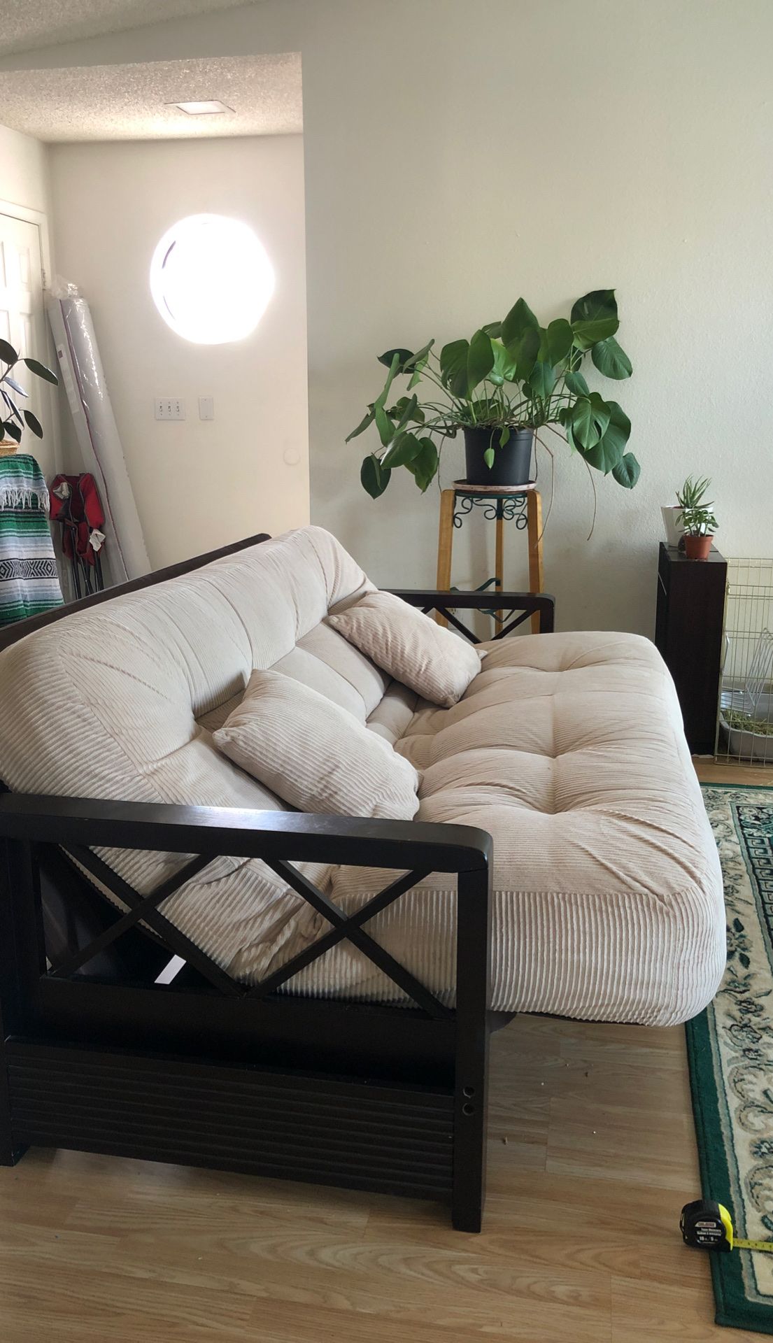 Cream color Couch bed futon