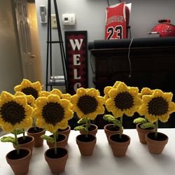  Crochet  Sunflower 