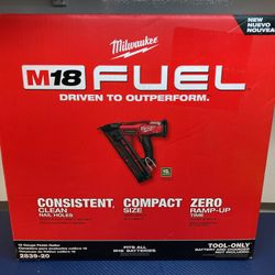 MILWAUKEE 2839-20 M18 FUEL Brushless Gen II 15-Gauge Finish Nailer (Tool-Only)