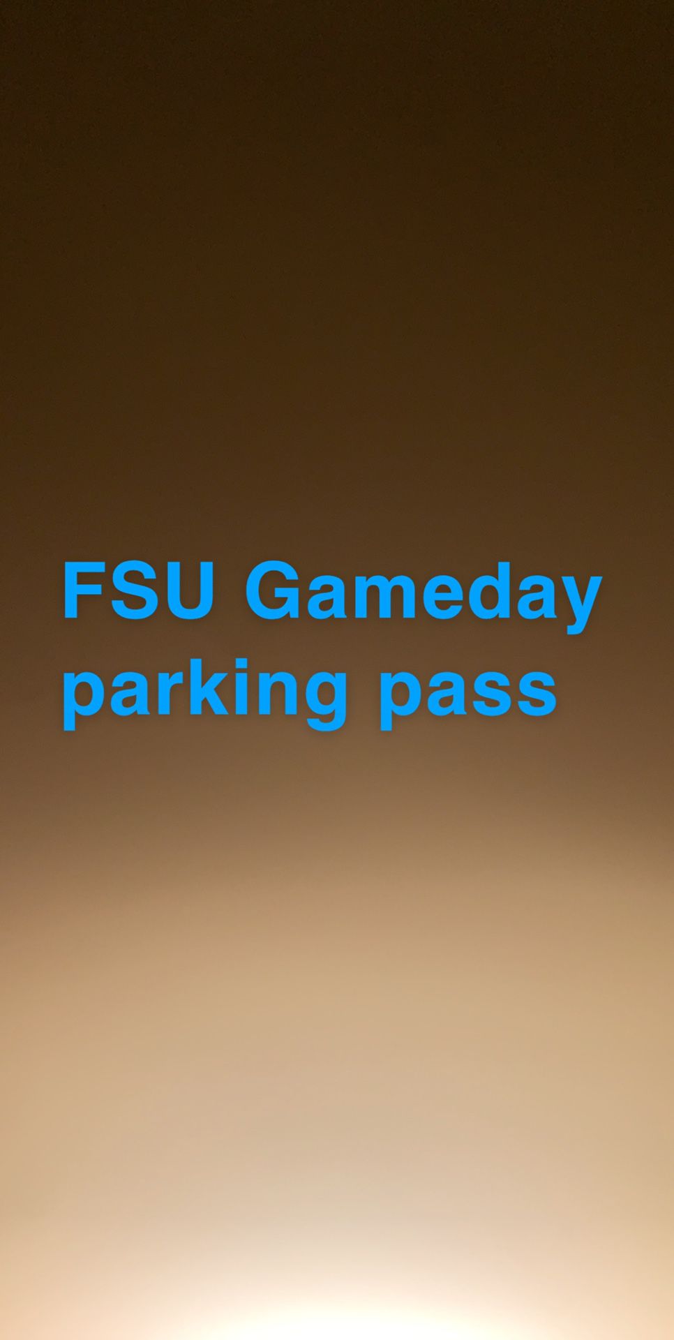 Gameday parking make a offer