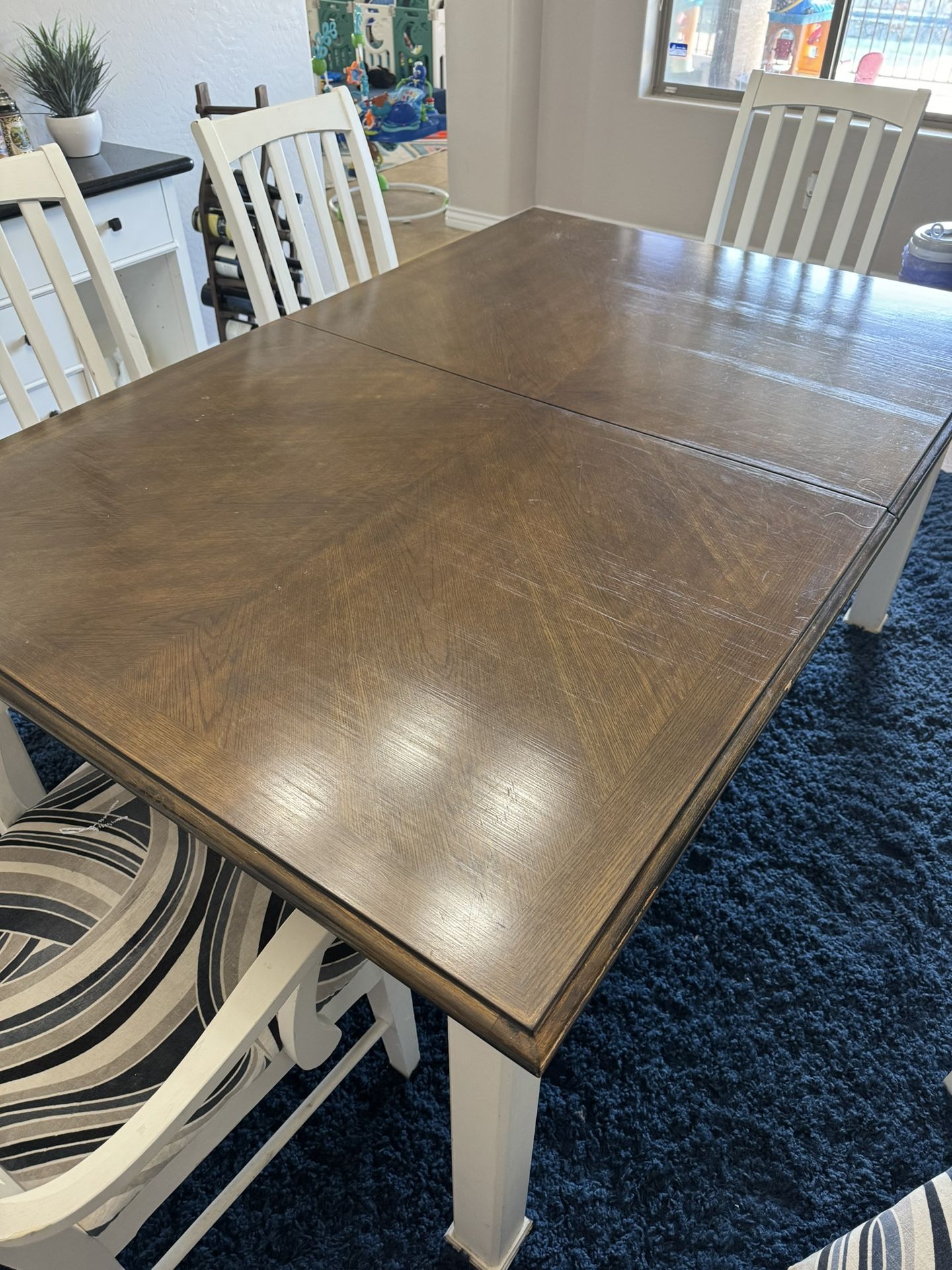 Thomasville Solid Hardwood Kitchen Dining Room Table - No Chairs - Two Extension Leafs