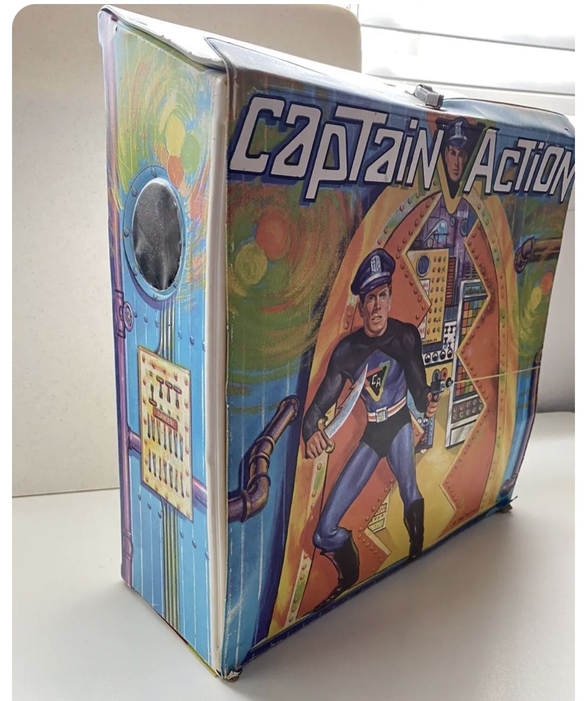 1967 Captain Action-Accessories-Headquarters Secret Chamber Carrying Case RARE