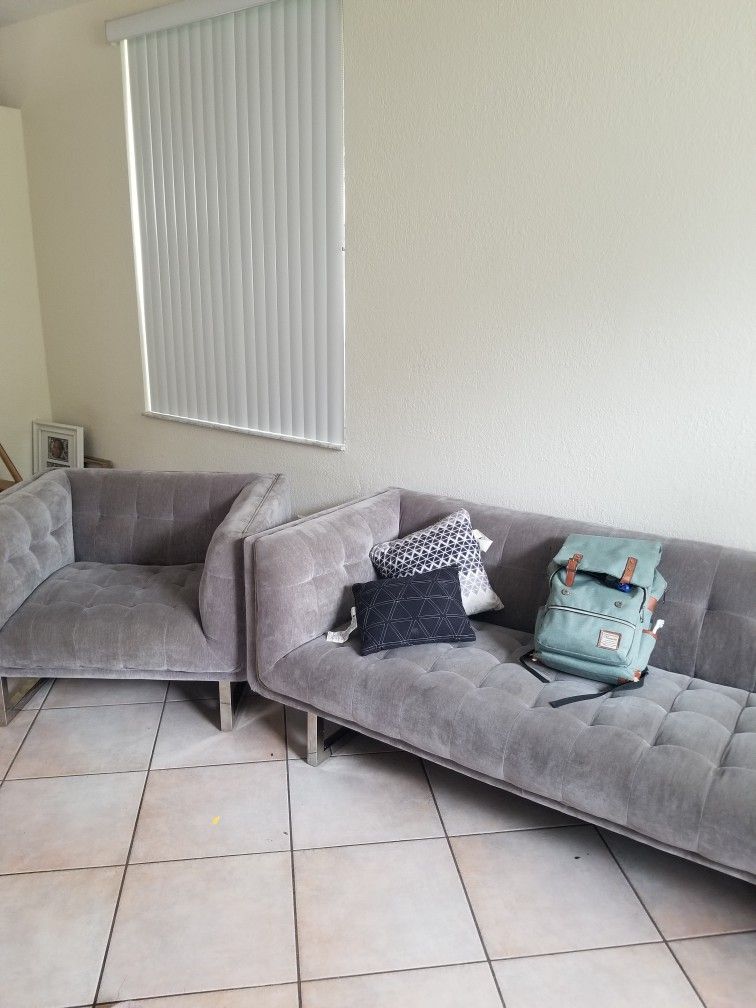 Modern Couch & Armchair