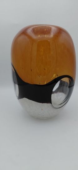 Heavy Vintage Art Glass Vase