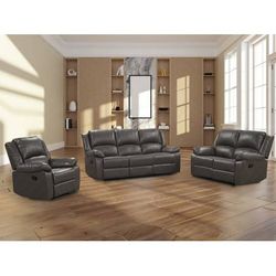 2 Piece Recliner Sofa & Recliner Loveseat Set