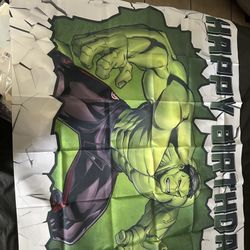 The Hulk Party Supply Banner/Backdrop
