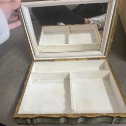 vintage Florentine mirror jewelry box.