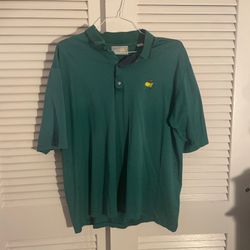 Vintage Masters Polo. Green And Yellow Golf Polo 