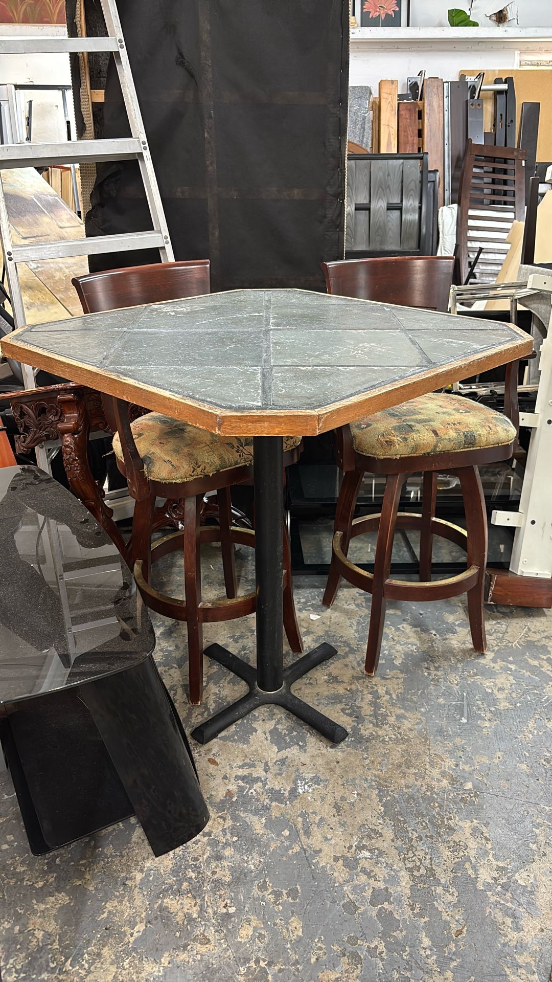 Bar Height Table With Two Stools 