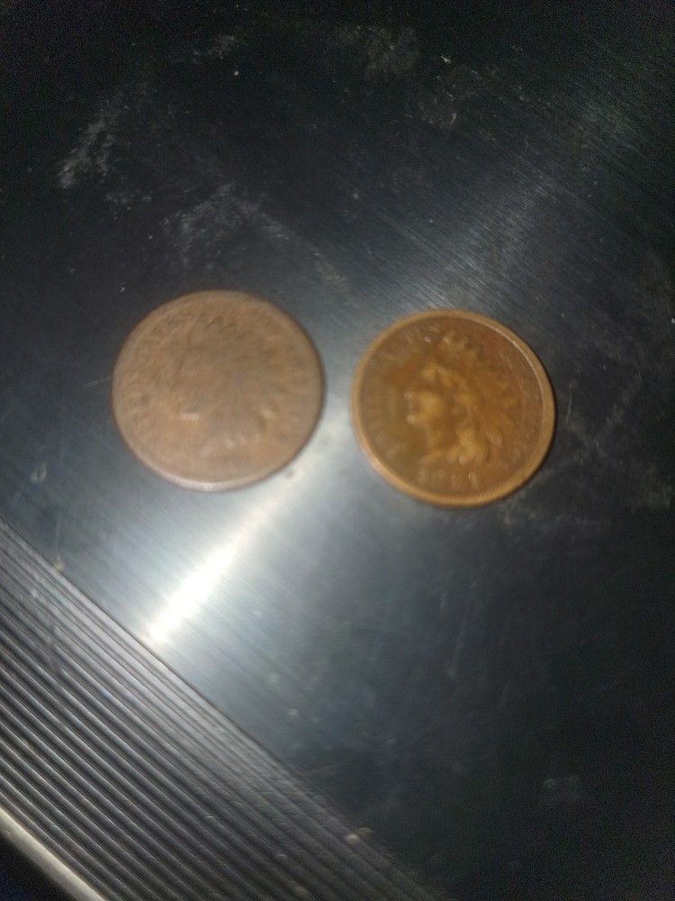 1873 Indian Penny And 1891 Indian