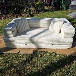 Plush loveseat