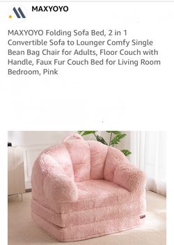 Maxyoyo pink folding sofa bed