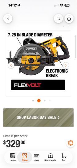 DEWALT FLEXVOLT 60V 7.25" Circular Saw