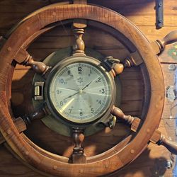 Ships wheel clock