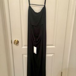 Brand New Bershka Black Midi Dress – Size L