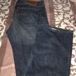 Levis Denim Dark Blue 523 W32 L33 