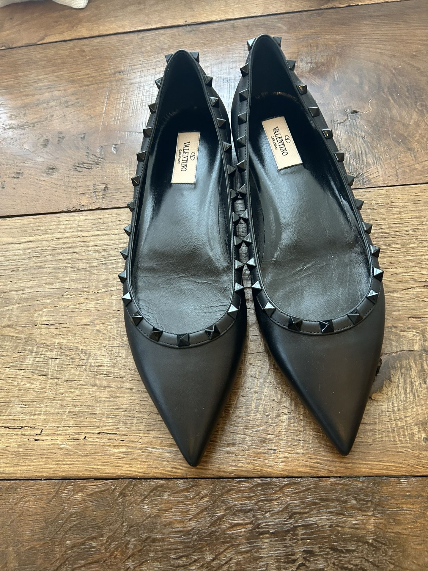 Valentino Black Flats-NEW Size 41.5