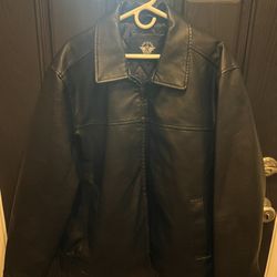 Man Black Leather Jacket 